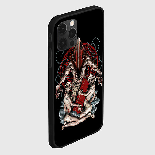 Чехол iPhone 12 Pro Пирамидоголовый и медсестрички / 3D-Черный – фото 2