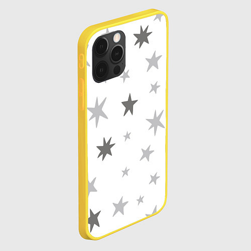 Чехол iPhone 12 Pro Звездочкиstars / 3D-Желтый – фото 2