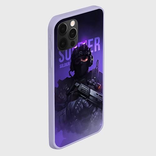 Чехол iPhone 12 Pro Military soldier / 3D-Светло-сиреневый – фото 2