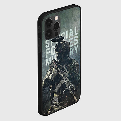 Чехол iPhone 12 Pro Special forces military / 3D-Черный – фото 2