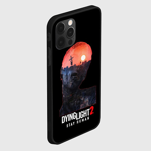 Чехол iPhone 12 Pro Dying Light Stay Human / 3D-Черный – фото 2