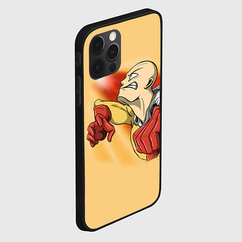 Чехол iPhone 12 Pro Сайтама - One Punch Man / 3D-Черный – фото 2