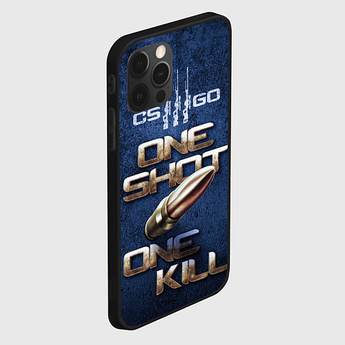 Чехол iPhone 12 Pro One Shot One Kill CS GO / 3D-Черный – фото 2