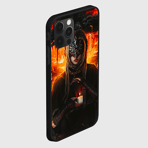 Чехол iPhone 12 Pro FIRE KEEPER Dark SOULS III Дарк соулс / 3D-Черный – фото 2