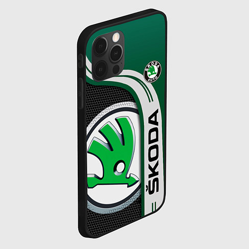 Чехол iPhone 12 Pro SKODA AUTO ШКОДА АВТО / 3D-Черный – фото 2