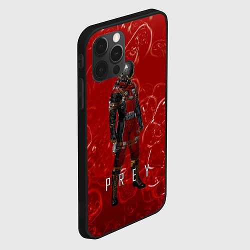 Чехол iPhone 12 Pro Prey blood horror / 3D-Черный – фото 2