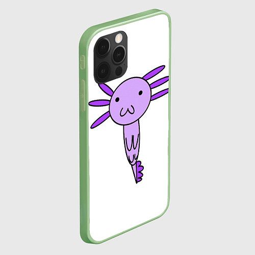 Чехол iPhone 12 Pro Axolotl / 3D-Салатовый – фото 2