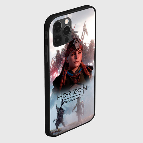 Чехол iPhone 12 Pro Элой Horizon Forbidden West game / 3D-Черный – фото 2
