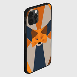 Чехол для iPhone 12 Pro Metamask Крипто лиса, цвет: 3D-черный — фото 2