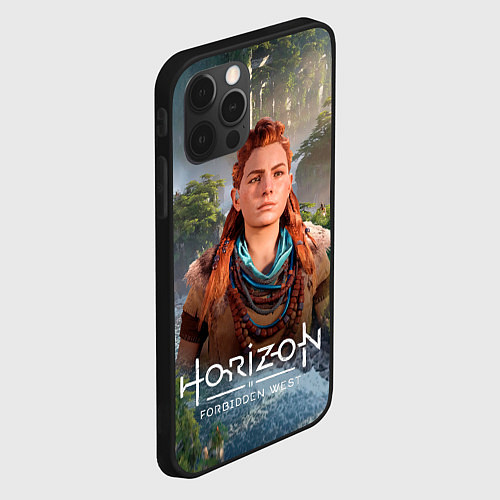 Чехол iPhone 12 Pro Элой дикий лес Horizon / 3D-Черный – фото 2