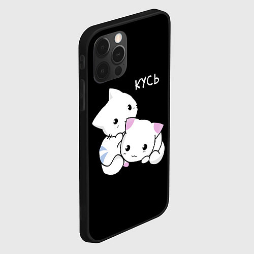 Чехол iPhone 12 Pro КУCЬ / 3D-Черный – фото 2