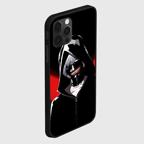 Чехол iPhone 12 Pro Ghoul red line / 3D-Черный – фото 2