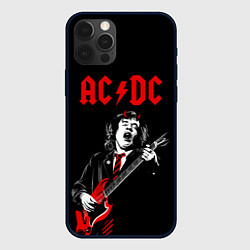 Чехол для iPhone 12 Pro AC DC Ангус Янг гитарист, цвет: 3D-черный