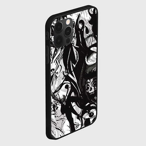 Чехол iPhone 12 Pro Terrifying chaos / 3D-Черный – фото 2