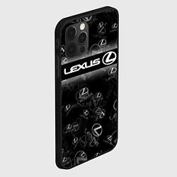 Чехол для iPhone 12 Pro LEXUS SPORT PATTERN, цвет: 3D-черный — фото 2