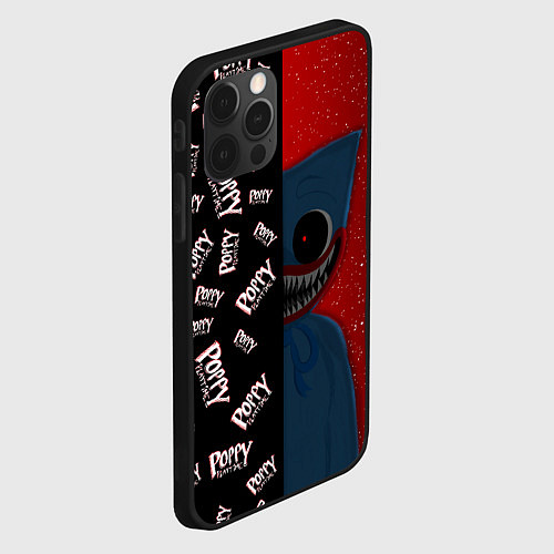 Чехол iPhone 12 Pro Poppy Playtime Half Pattern Half Face / 3D-Черный – фото 2