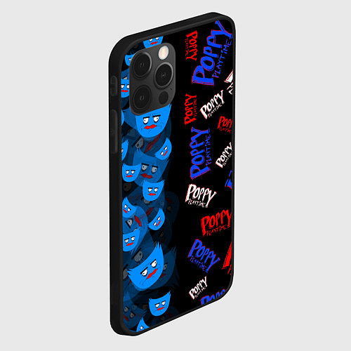 Чехол iPhone 12 Pro Poppy Half Patter / 3D-Черный – фото 2