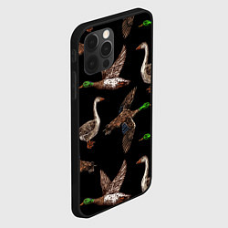 Чехол для iPhone 12 Pro Утки паттерн, цвет: 3D-черный — фото 2