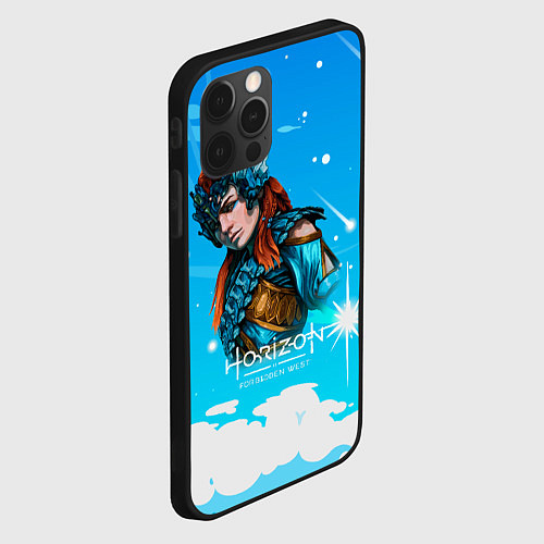 Чехол iPhone 12 Pro Horizon Forbidden West Art / 3D-Черный – фото 2