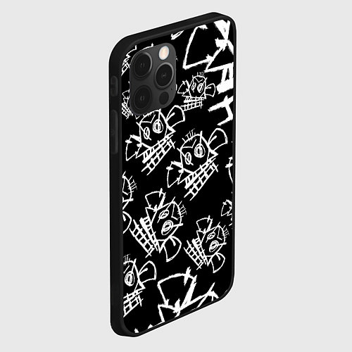 Чехол iPhone 12 Pro JINX PATTERN ДЖИНКС / 3D-Черный – фото 2