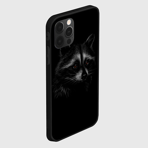 Чехол iPhone 12 Pro Милаха енот / 3D-Черный – фото 2