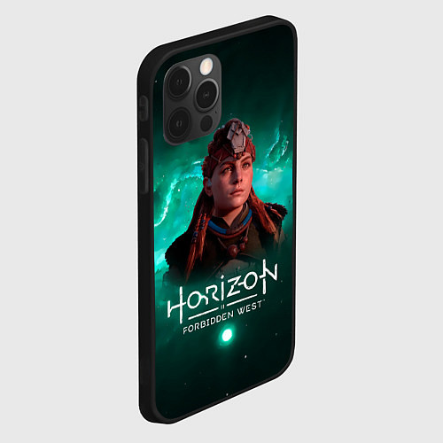 Чехол iPhone 12 Pro Aloy - Элой Horizon Forbidden West / 3D-Черный – фото 2