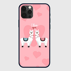 Чехол для iPhone 12 Pro Lama I Love You, цвет: 3D-черный