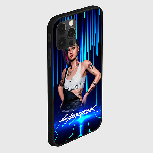 Чехол iPhone 12 Pro Джуди Альварес Judy Cyberpunk 2077 / 3D-Черный – фото 2