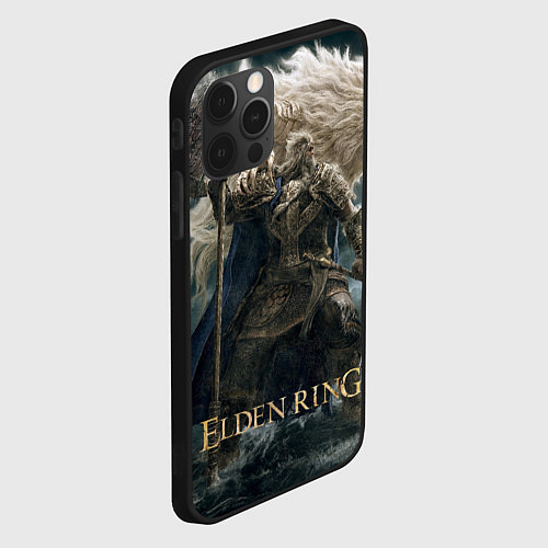 Чехол iPhone 12 Pro Годфри и лев Elden Ring / 3D-Черный – фото 2