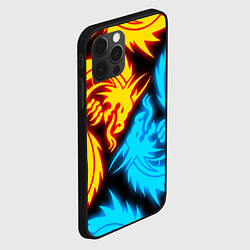 Чехол для iPhone 12 Pro НЕОНОВЫЕ ДРАКОНЫ NEON DRAGONS, цвет: 3D-черный — фото 2