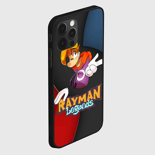 Чехол iPhone 12 Pro Rayman на абстрактном фоне / 3D-Черный – фото 2