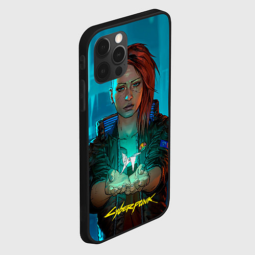 Чехол iPhone 12 Pro Vi girl cyberpunk 2077 / 3D-Черный – фото 2