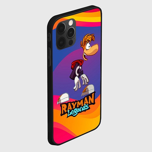 Чехол iPhone 12 Pro Rayman абстрактные волны / 3D-Черный – фото 2