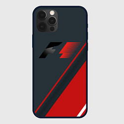 Чехол для iPhone 12 Pro F1 Большое лого, цвет: 3D-черный