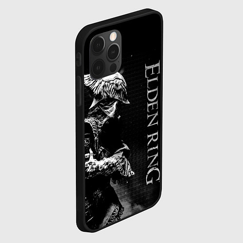 Чехол iPhone 12 Pro ВАЛЬКИРИЯ ЧБ ELDEN RING / 3D-Черный – фото 2