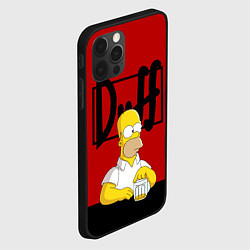 Чехол для iPhone 12 Pro Гомер и пиво Симпсоны Simpsons, цвет: 3D-черный — фото 2