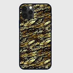 Чехол для iPhone 12 Pro Цифровой Охотничий Камуфляж, цвет: 3D-черный