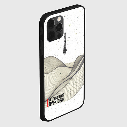 Чехол iPhone 12 Pro РОСКОСМОС на белом / 3D-Черный – фото 2