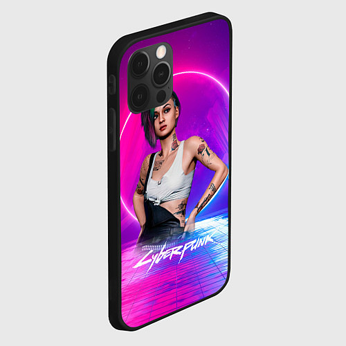 Чехол iPhone 12 Pro Judy Джуди Cyberpunk2077 / 3D-Черный – фото 2