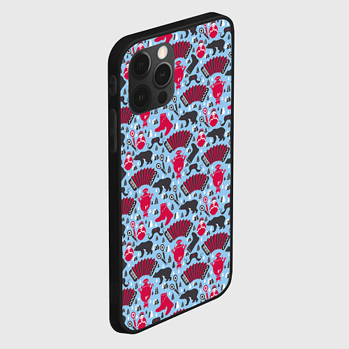 Чехол iPhone 12 Pro Русская Символика / 3D-Черный – фото 2