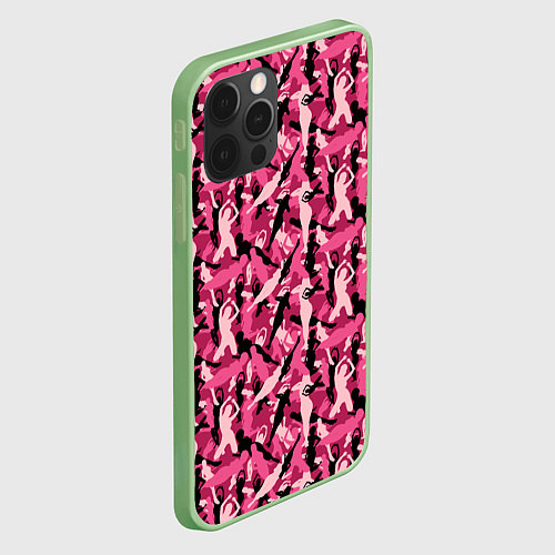 Чехол iPhone 12 Pro Стриптиз девушки / 3D-Салатовый – фото 2