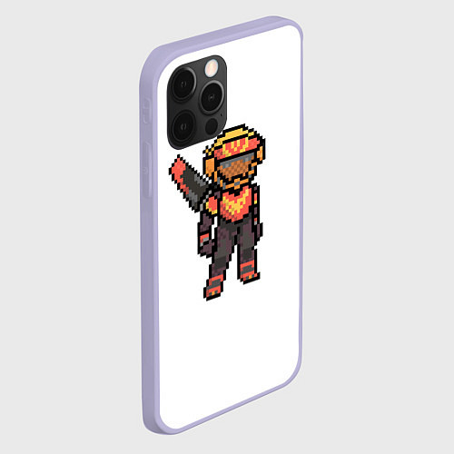 Чехол iPhone 12 Pro Apex Legends Valkyrie Pixel art / 3D-Светло-сиреневый – фото 2