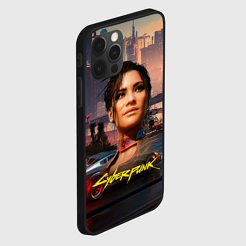 Чехол iPhone 12 Pro Panam Панам Cyberpunk 2077 портрет / 3D-Черный – фото 2