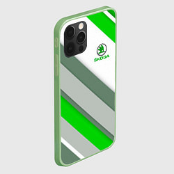 Чехол для iPhone 12 Pro Skoda: Sport, цвет: 3D-салатовый — фото 2