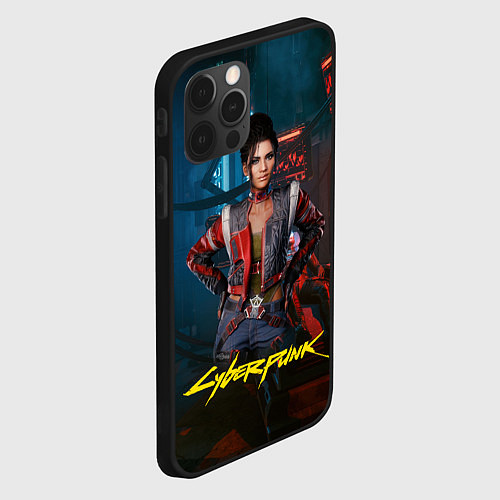 Чехол iPhone 12 Pro Panam Cyberpunk2077 Панам / 3D-Черный – фото 2