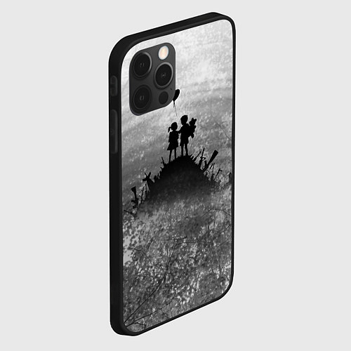 Чехол iPhone 12 Pro Бэнкси Дети Любовь Banksy / 3D-Черный – фото 2