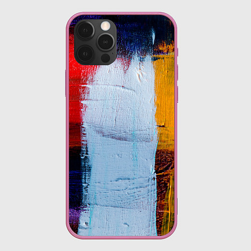 Чехол iPhone 12 Pro КРАС / 3D-Малиновый – фото 1