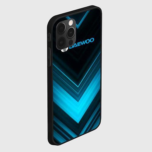 Чехол iPhone 12 Pro DAEWOO ДЭУ спорт / 3D-Черный – фото 2