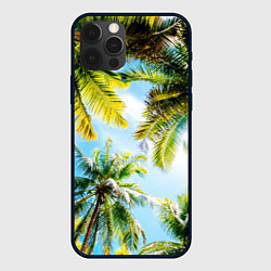 Чехол для iPhone 12 Pro Пальмы под солнцем, цвет: 3D-черный