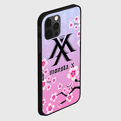 Чехол для iPhone 12 Pro MONSTA X САКУРА ЦВЕТЫ, цвет: 3D-черный — фото 2